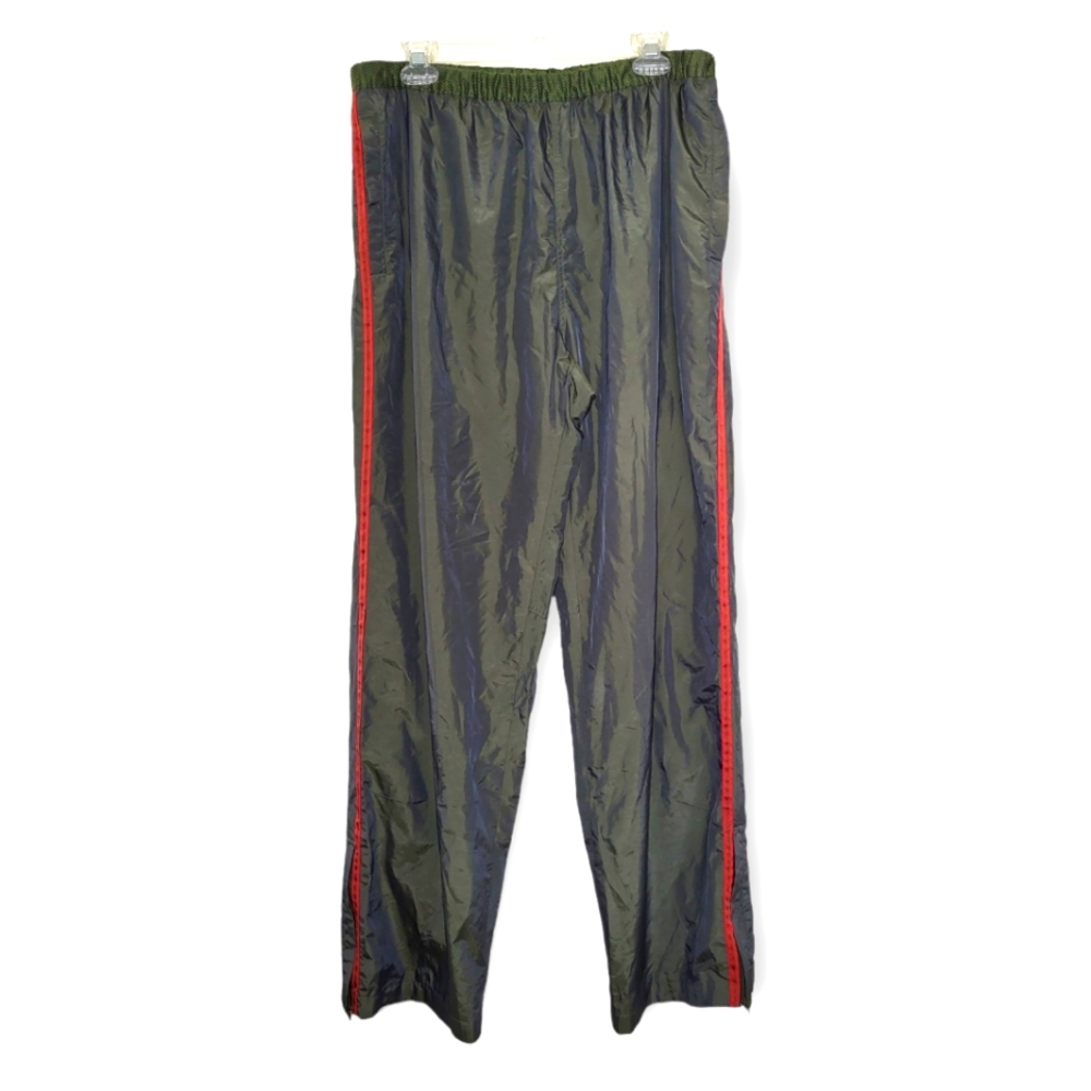 GAP Vintage Retro Mesh Lined Windpants Hiking Pants Green Red Large